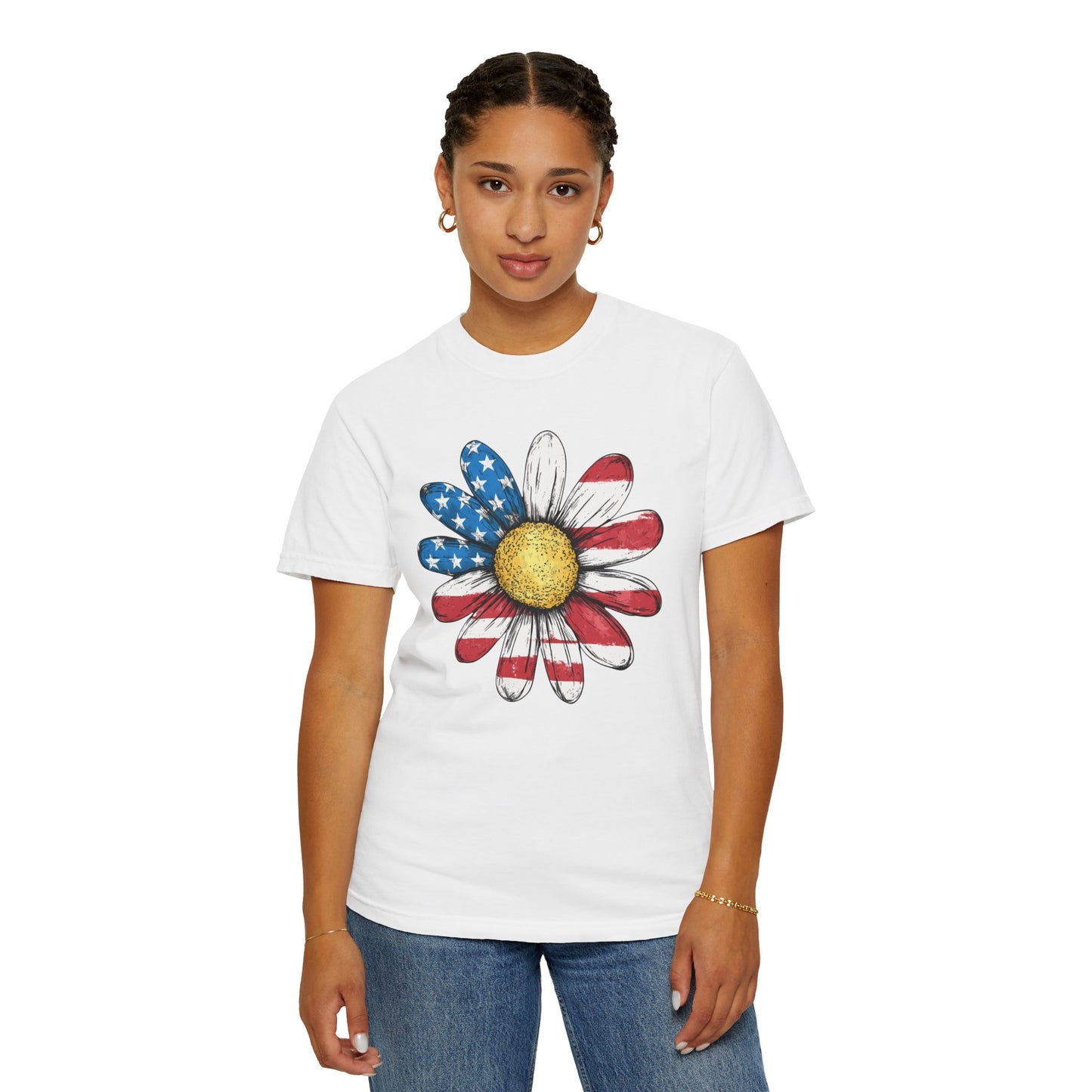 Patriotic Sunflower Tee