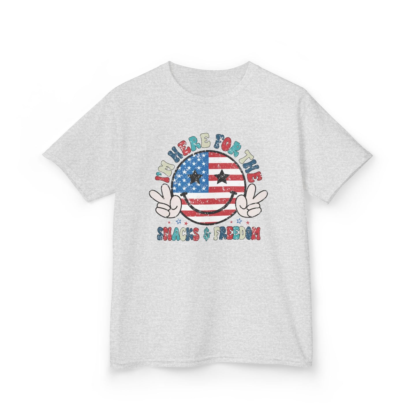 Kids American Here for the Snacks Tee