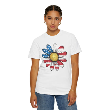 Patriotic Sunflower Tee