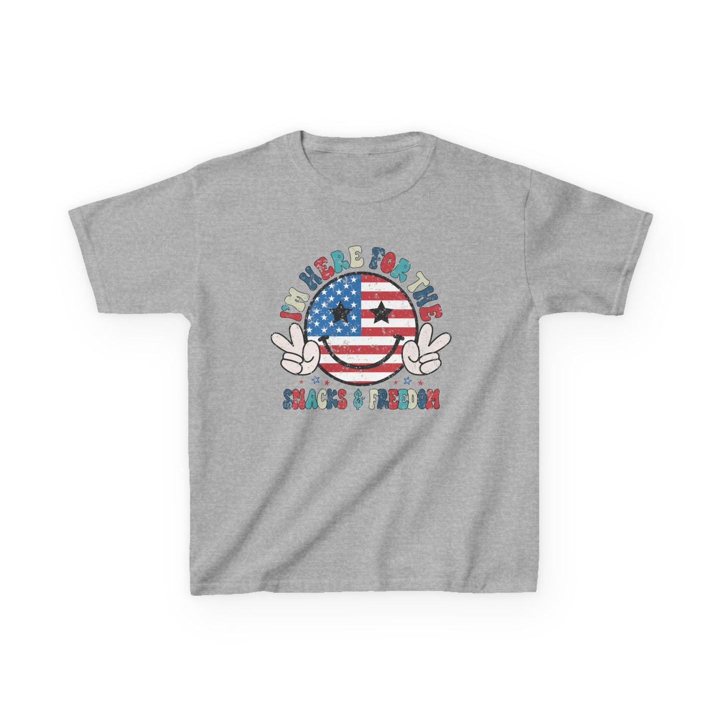 Kids American Here for the Snacks Tee