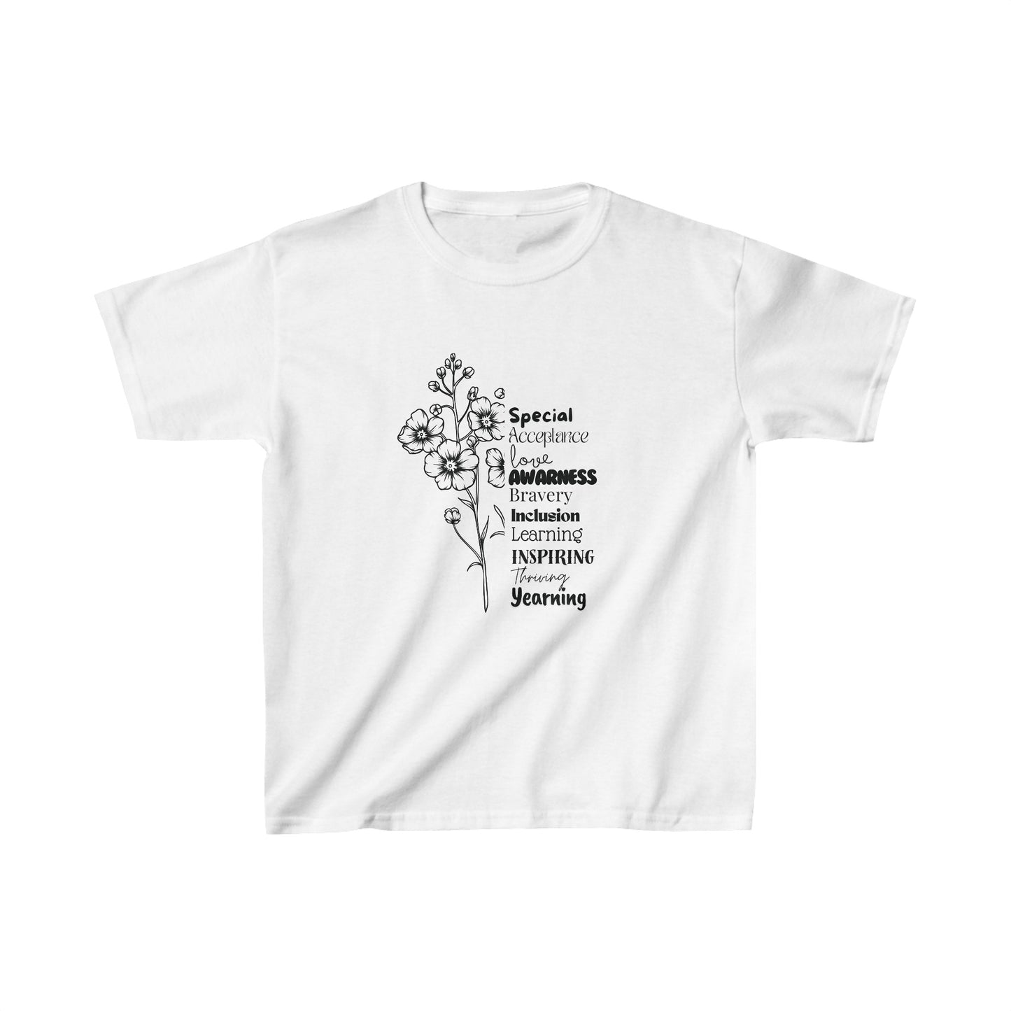 Kids Tee- SalAbility Determination Kids Tee for Bravery and Learning