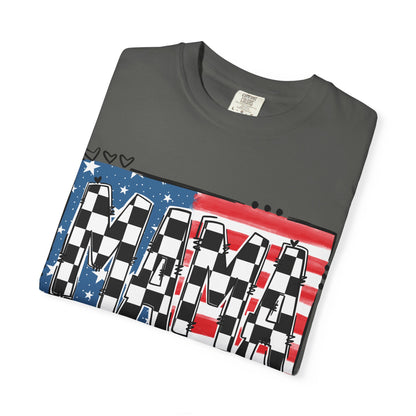 Checkered Patriotic MAMA Shirt