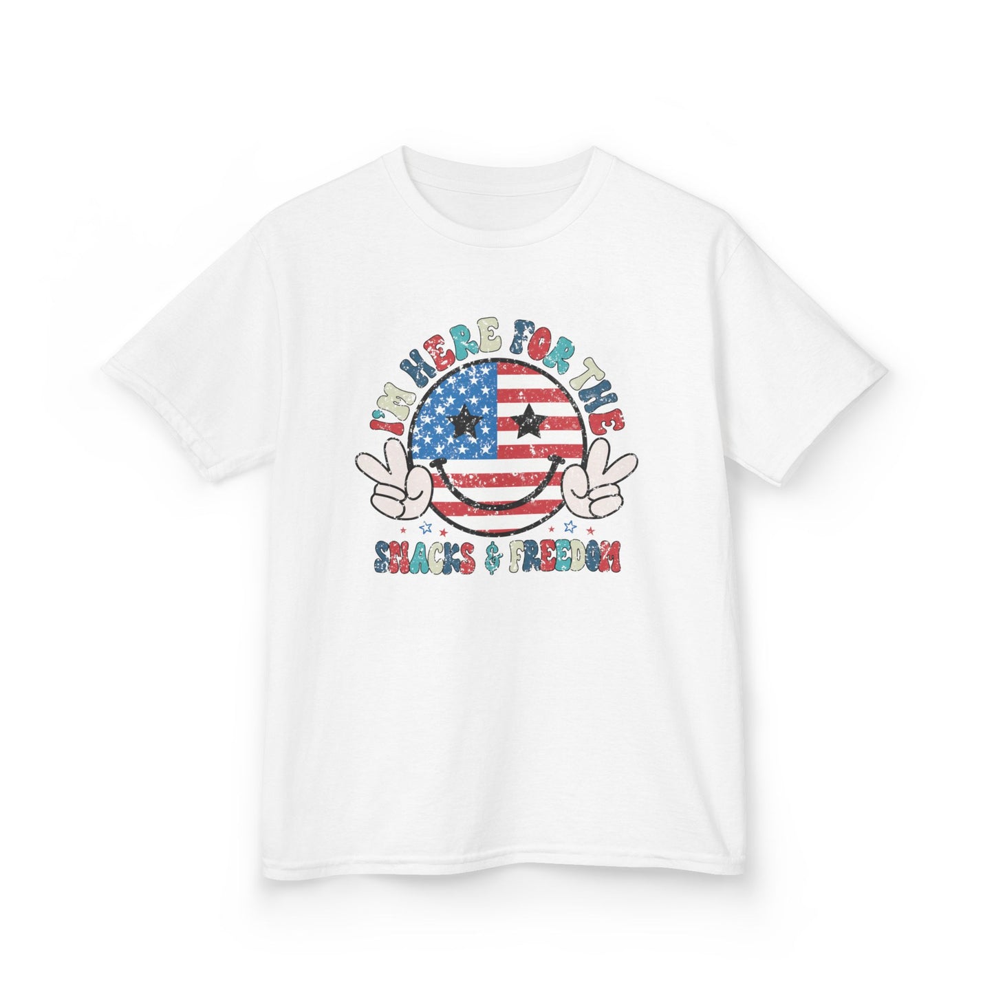 Kids American Here for the Snacks Tee