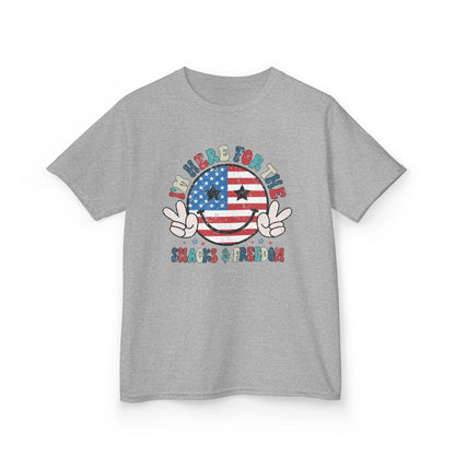 Kids American Here for the Snacks Tee