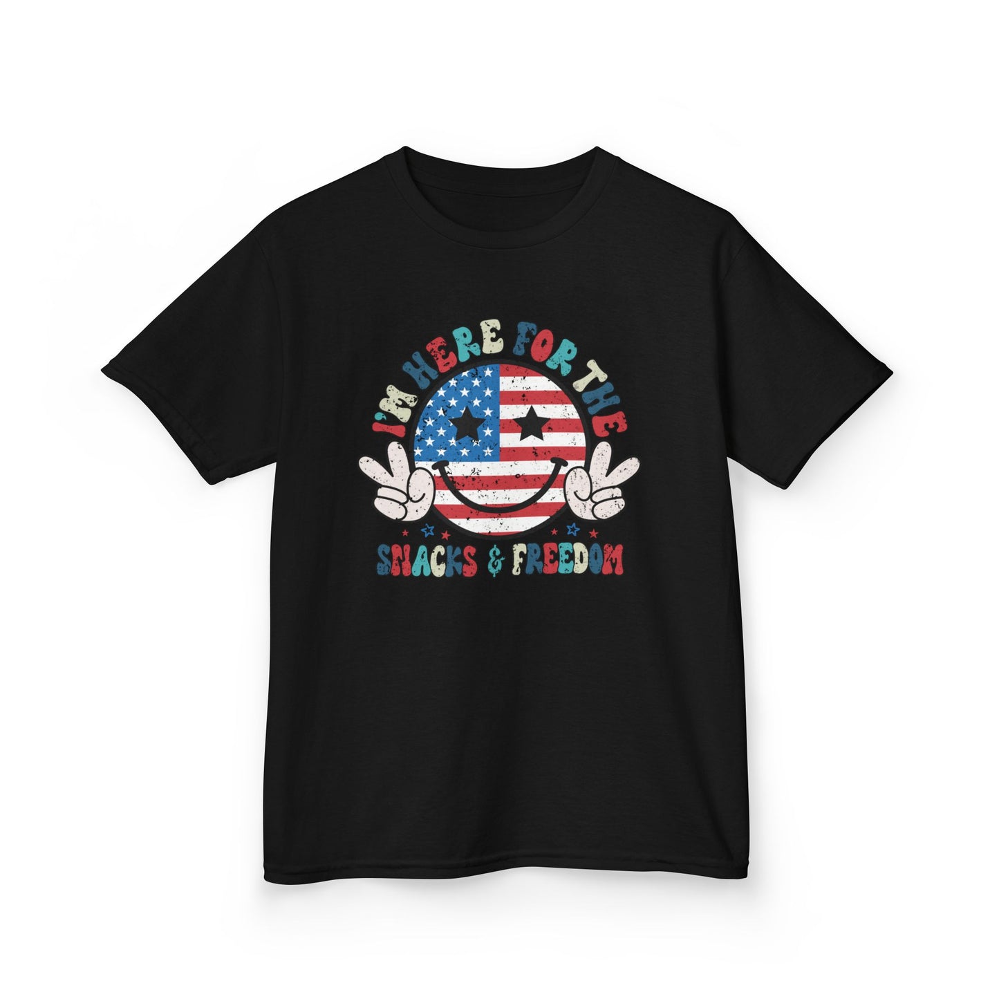 Kids American Here for the Snacks Tee