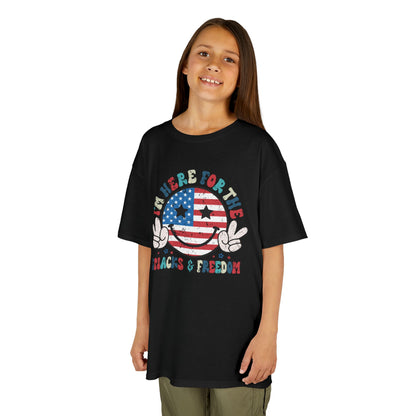 Kids American Here for the Snacks Tee