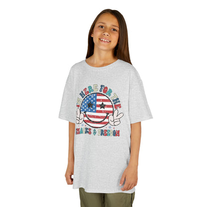 Kids American Here for the Snacks Tee