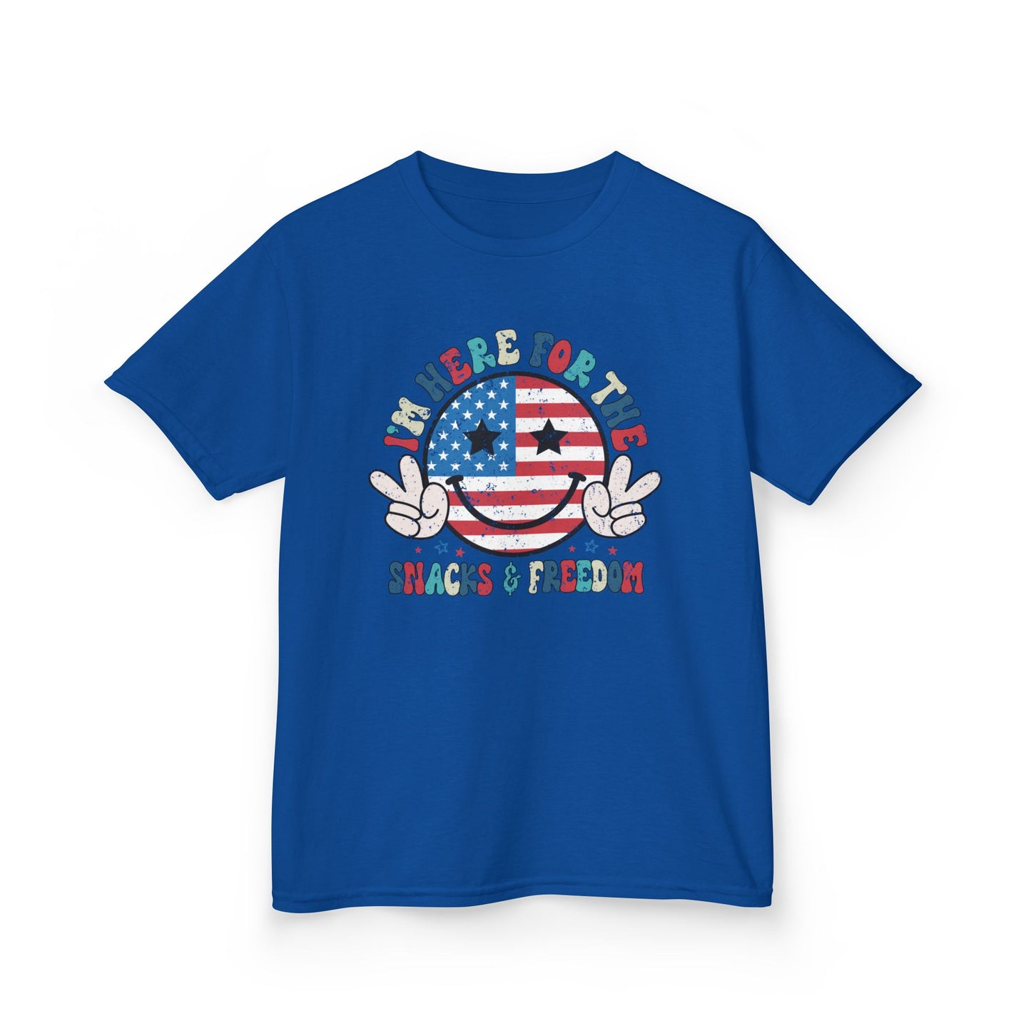 Kids American Here for the Snacks Tee