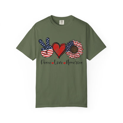 Peace. Love. America. With a Lil’ Wild Side Tee