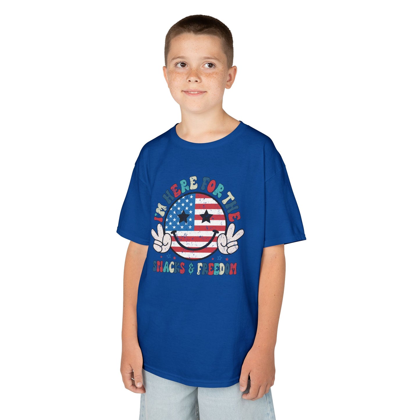 Kids American Here for the Snacks Tee