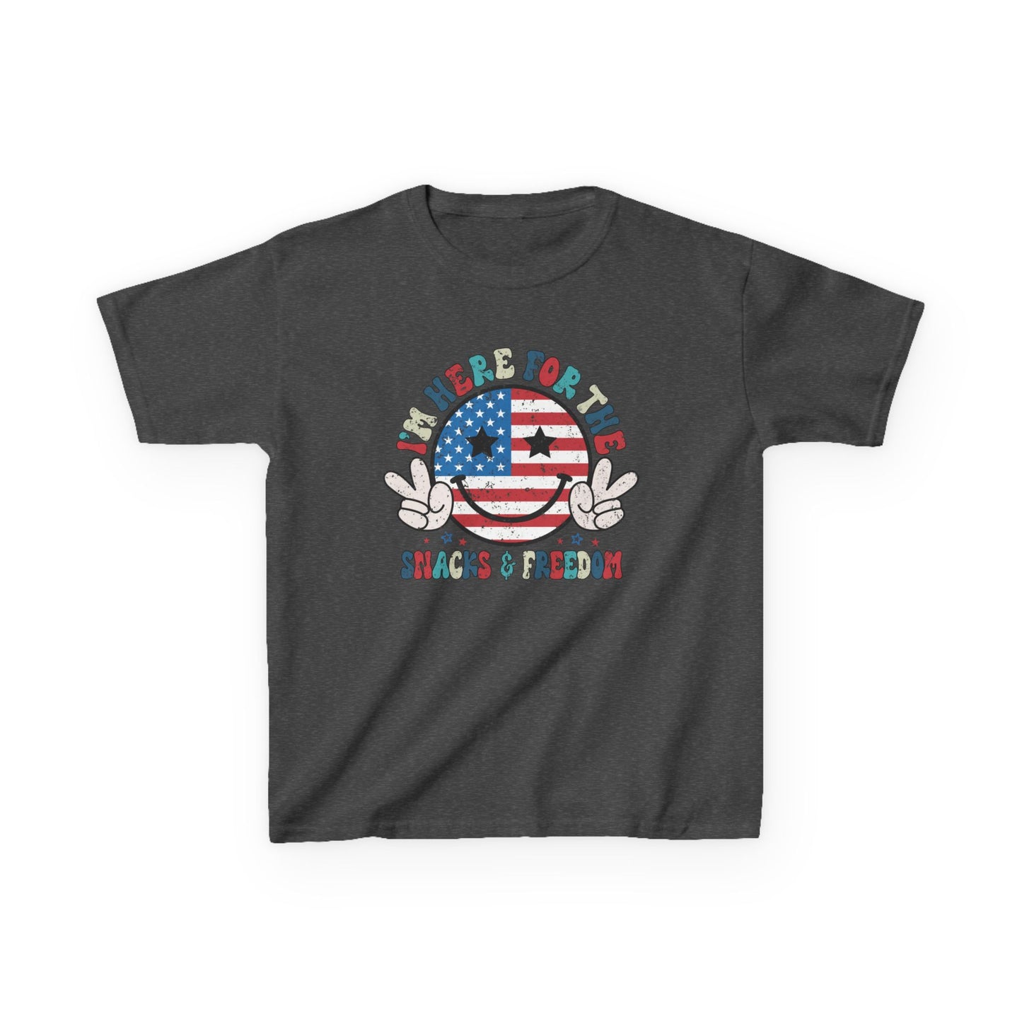 Kids American Here for the Snacks Tee