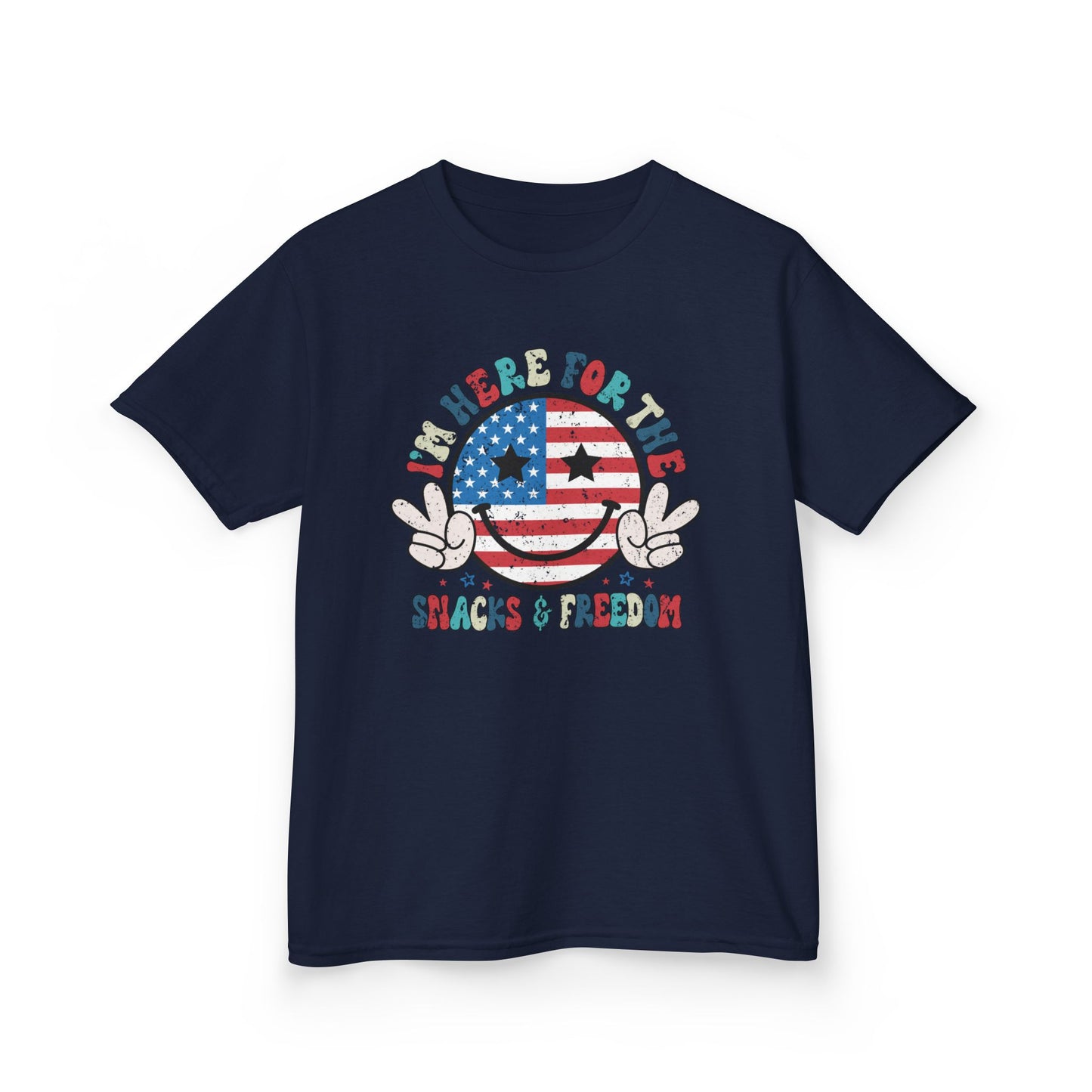 Kids American Here for the Snacks Tee