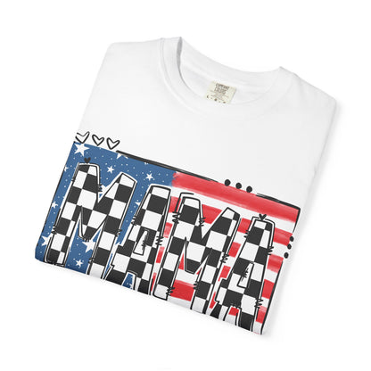 Checkered Patriotic MAMA Shirt