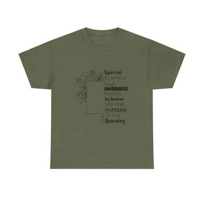 SalAbility Courage Tee - Awareness Bravery Inclusion Support Adult Shirt