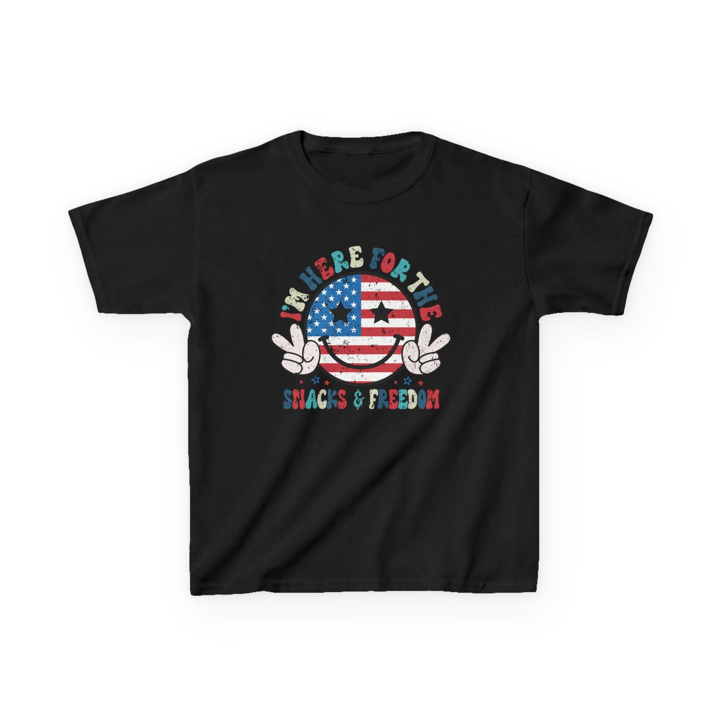 Kids American Here for the Snacks Tee