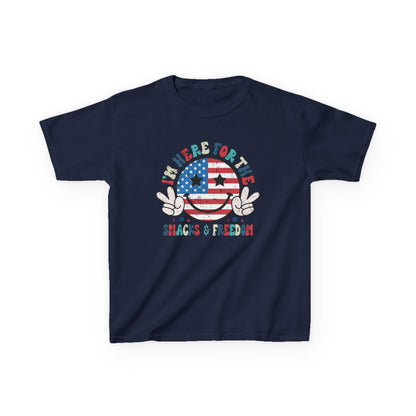 Kids American Here for the Snacks Tee