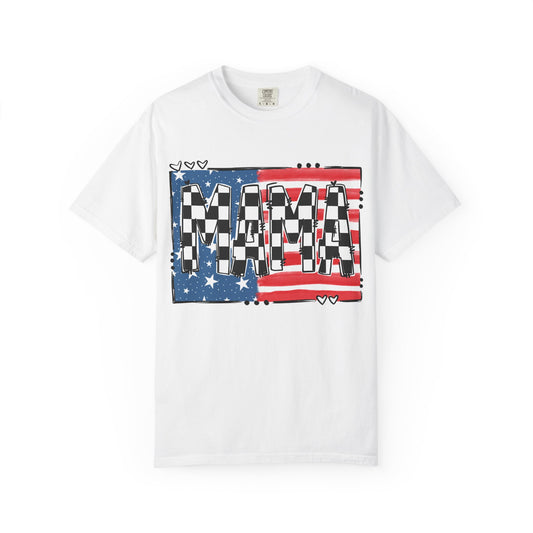 Checkered Patriotic MAMA Shirt